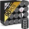 90 Pieces Strong Magnets for Crafts with Adhesive Backing,Ceramic Magnets Small Round Circle Magnets for Refrigerator, Craft Hobbies, Science Projects & School Notice Boards (Black,0.7 * 0.12inch)